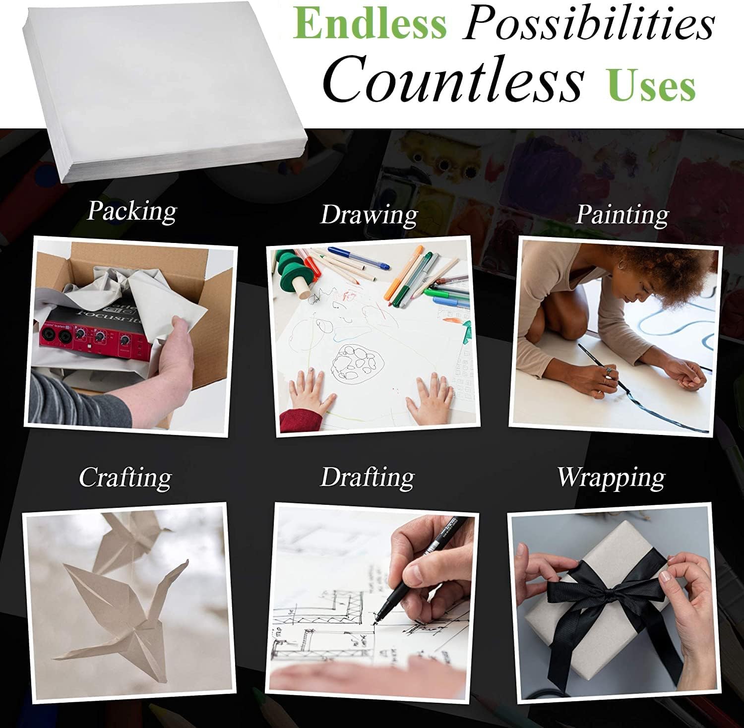 Large Packing Paper Sheets for Moving 31" x 21.5" Packaging Newsprint Paper 50 Pack Packing Paper for Wrapping