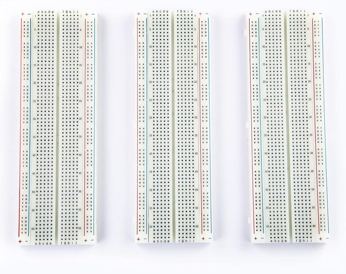 3 Pcs Breadboard 830 Point PCB Board MB-102 Solderless Prototype Universal PCB Bread Board for DIY Kits Arduino Proto Raspberry Pi