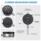Dial Indicator with Magnetic Base Set, 0-1"/0.001" Precision