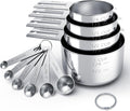 Stainless Steel Measuring Cups & Spoons Set, Cups and Spoons,Kitchen Gadgets for Cooking & Baking (10)