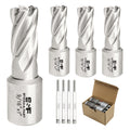 S&F STEAD & FAST Annular Cutter Set 4 Pcs, 9/16" x 1" DOC, Mag Drill Bits