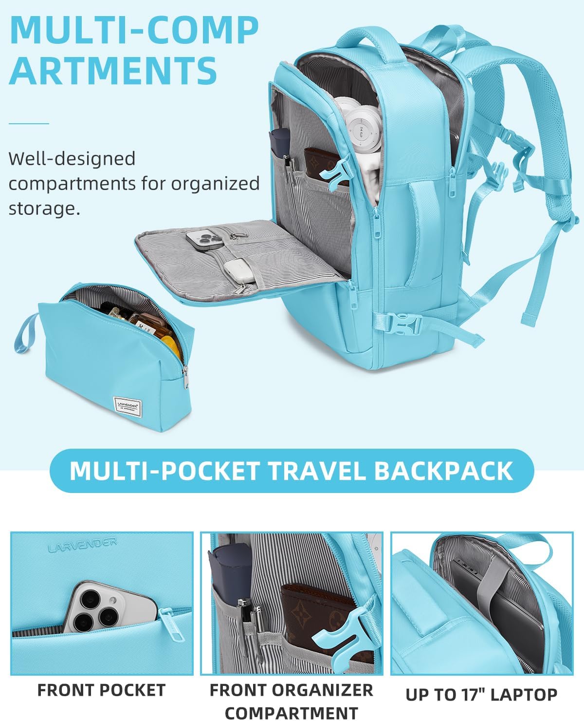 Carry on Luggage 22x14x9 Airline Approved, Expandable 20 Inch Hardside Large Suitcase with Wheels TSA Lock