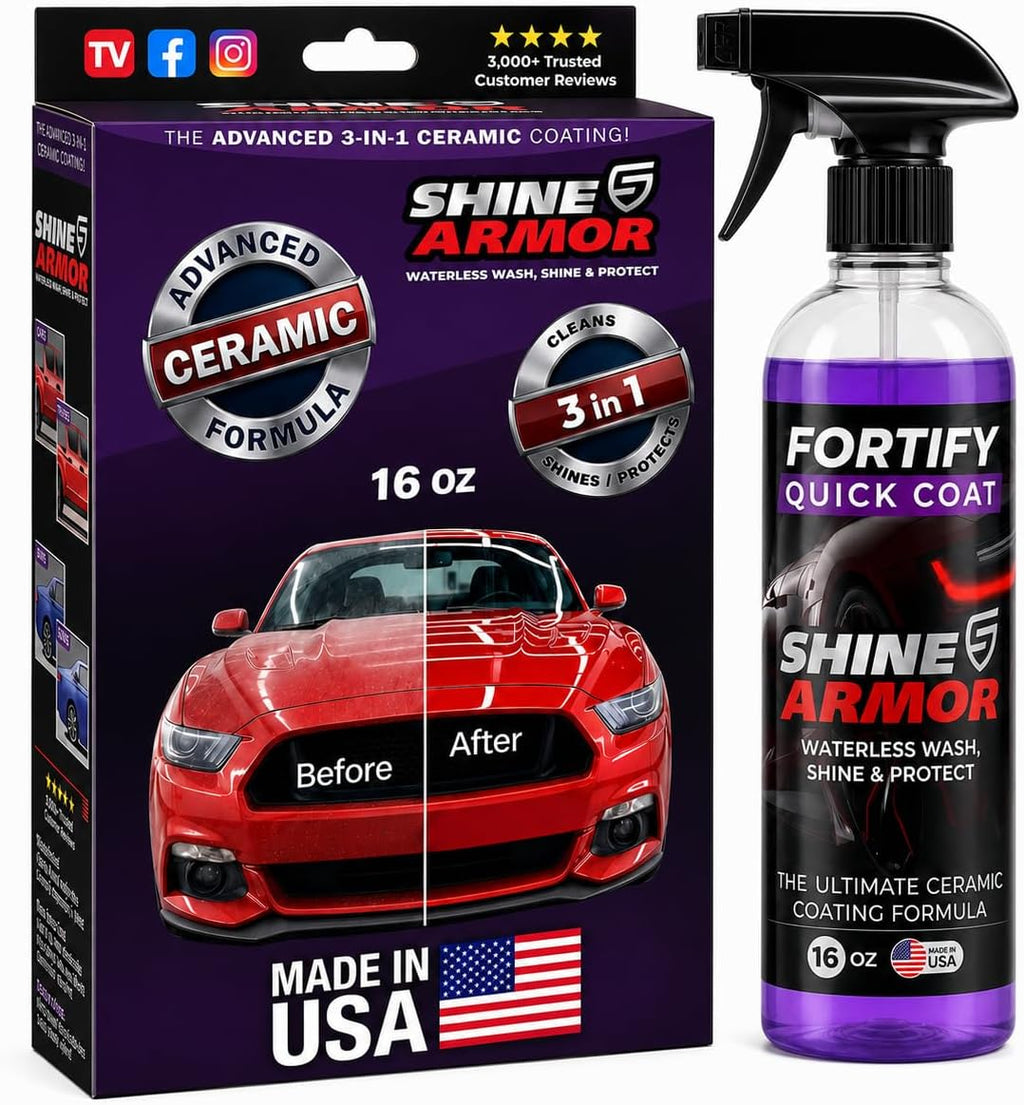Ceramic Coating Spray - Clean, Glossy, Protected Paint in 15 Minutes Flat | 16 Fl Oz - Twice the coverage, same