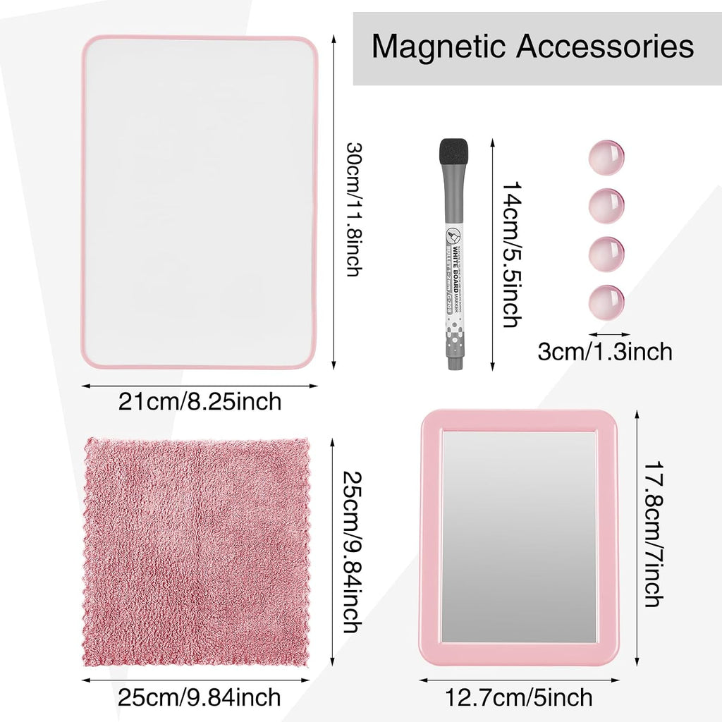 13 Pcs Locker Organizer and Accessories Kit Stackable Mesh Locker Shelf, Pen Holder, Magnetic Mirror, Whiteboard
