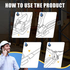 Steel Strapping Tool for 1/2" to 3/4" Width, Banding Tool for 0.3-0.8mm Thickness, Heavy-Duty Manual Banding Kit