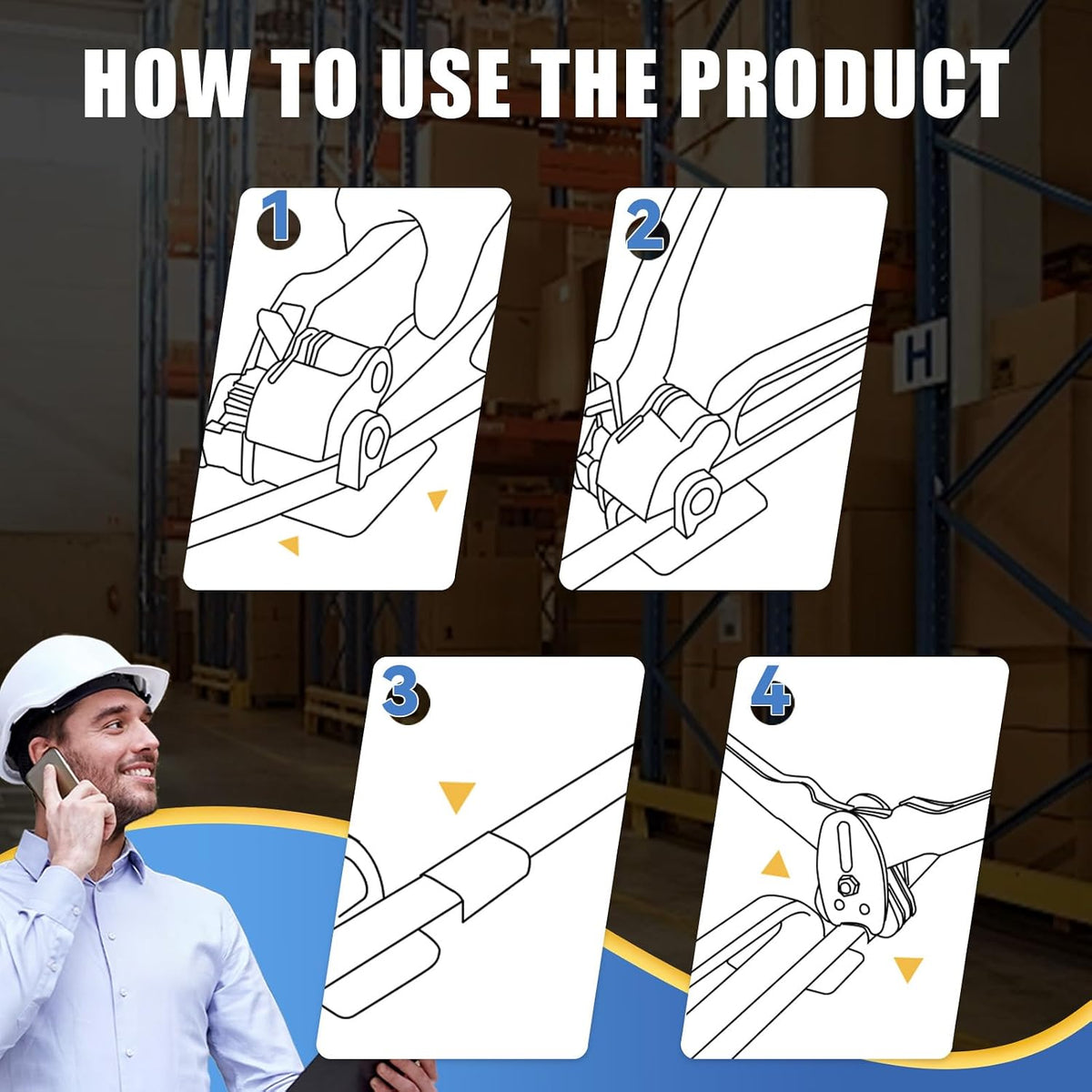 Steel Strapping Tool for 1/2" to 3/4" Width, Banding Tool for 0.3-0.8mm Thickness, Heavy-Duty Manual Banding Kit