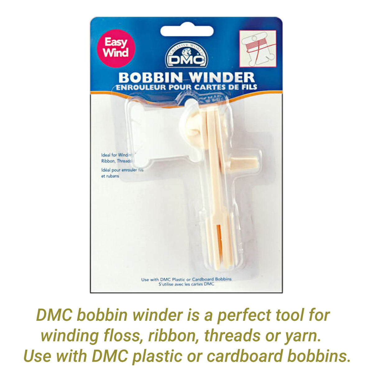 DMC Embroidery Floss, 36 Variegated Thread Pack Bundle with Bobbin Winder.