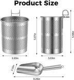 Stainless Steel Ice Scoop with Holder for Freezer, Ice Machine