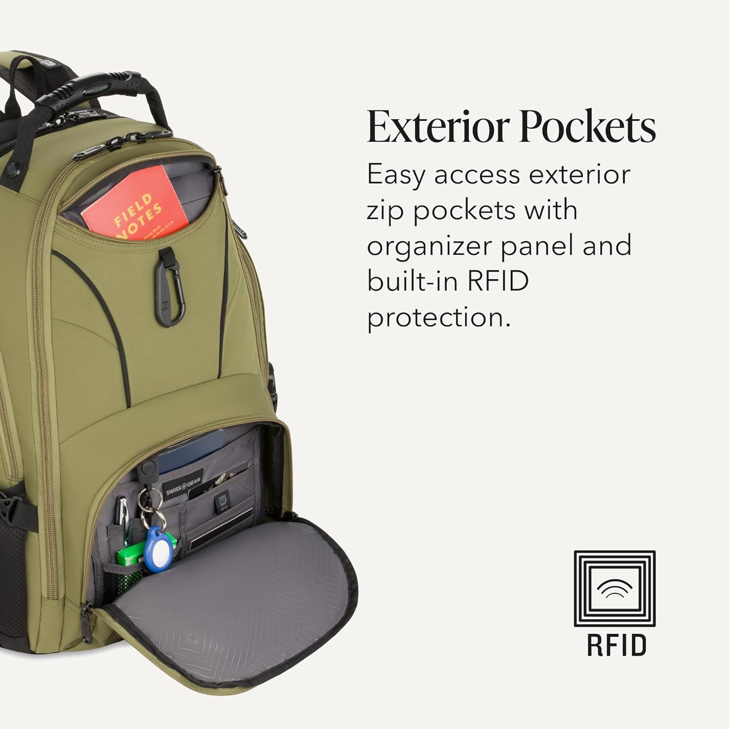 1900 ScanSmart Laptop Backpack, Fits Most 17-Inch Laptops, TSA-Friendly Lay-Flat Design, RFID Protection, and Tablet