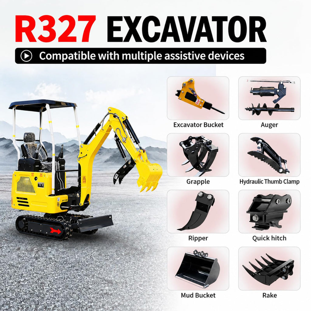 1.8 Ton Mini Excavator with Kubota-Diesel Engine & Swing Boom