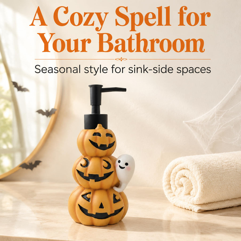 Halloween Soap Dispenser,Fall Ghost Pumpkin Bathroom Decor