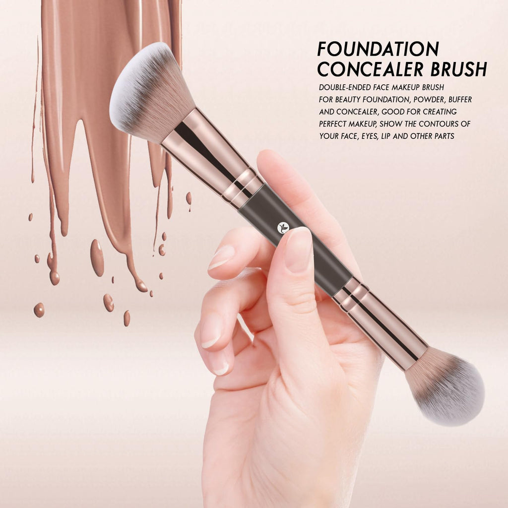 Foundation Makeup Brush, Premium Dual Concealer Bronzer Brushes