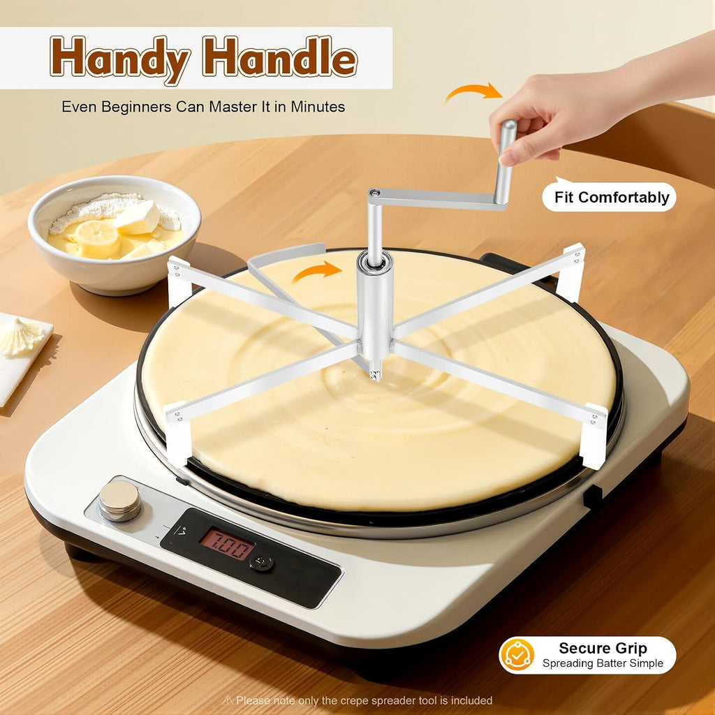 Commercial Stainless Steel Batter, Spreader Crepe Maker