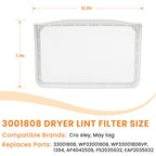AMI PARTS 33001808 Dryer Lint Filter Screen