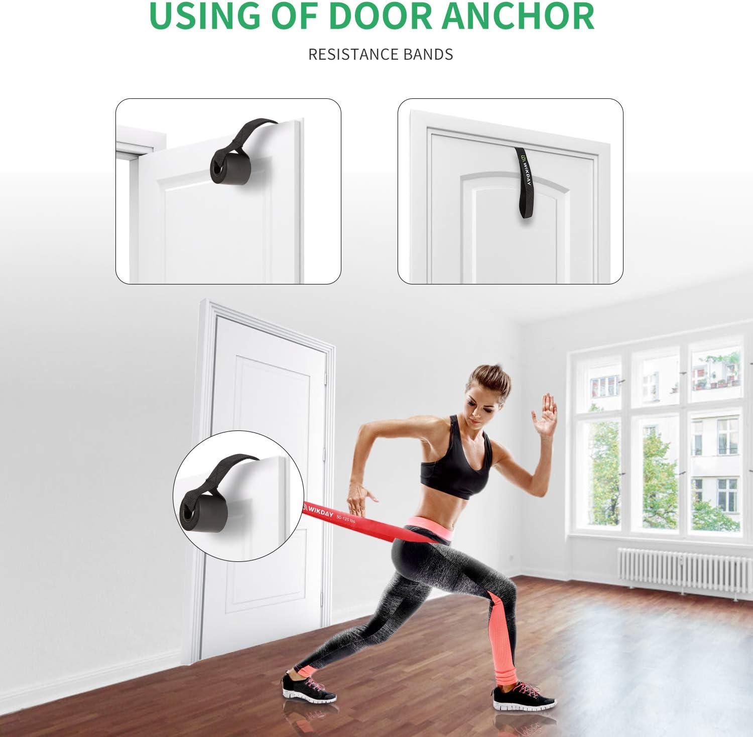 Resistance Bands, Pull Up Bands, Workout Bands for Exercise, Thick Heavy Resistance Band Set with Door Anchor