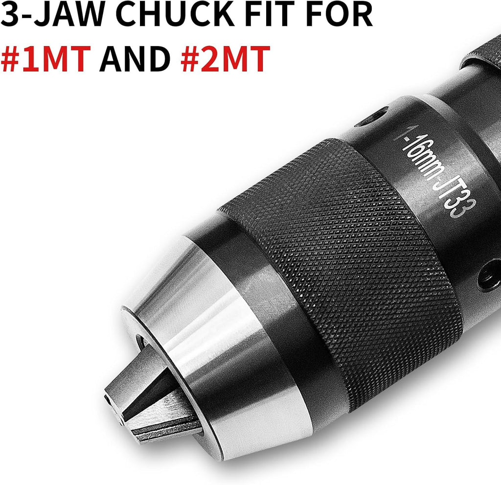1/32"- 5/8" Heavy Duty Drill Press Chuck,MT2-JT33 Drill Chuck Arbor