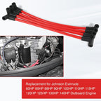 Marine Spark Plug Wire Set 10mm 18-8839 Replacement for Johnson Evinrude