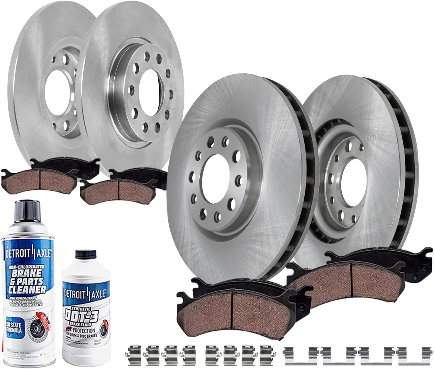 Detroit Axle - Brake Kit Replacement for 2014-2022 Jeep Cherokee | Single Piston Front Calipers, Brakes Rotors Brake