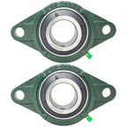 2 Pack UCFL208-24 Pillow Block Bearing – Flange 2 Bolt Mounted Pillow Block Bearings – Bearing Steel Bearings with 1-1/2" Bore - Self-aligning Bearings with Solid Cast Iron Base