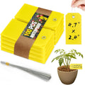 100 Pcs Plastic Tags with Wires Shipping Tags 4 3/4 x 2 3/8, Yellow
