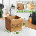 Remote Control Holder, Wood TV Remote Holder, Remote Storage Caddy, Remote Control Organizer (Acacia, 1 Slot)