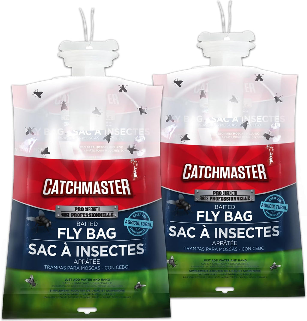 Fly Trap Bundle, Fly Bag 2-Pack & Fly Ribbon 20-Pack, Fruit Fly Traps for Indoors & Outdoors