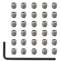10-32 x 3/16" Socket Set Screws 30Pcs Allen Head Hex Socket Set Screws Stainless Steel Cup Point Hexagon Allen Screws with Hex Key Wrench