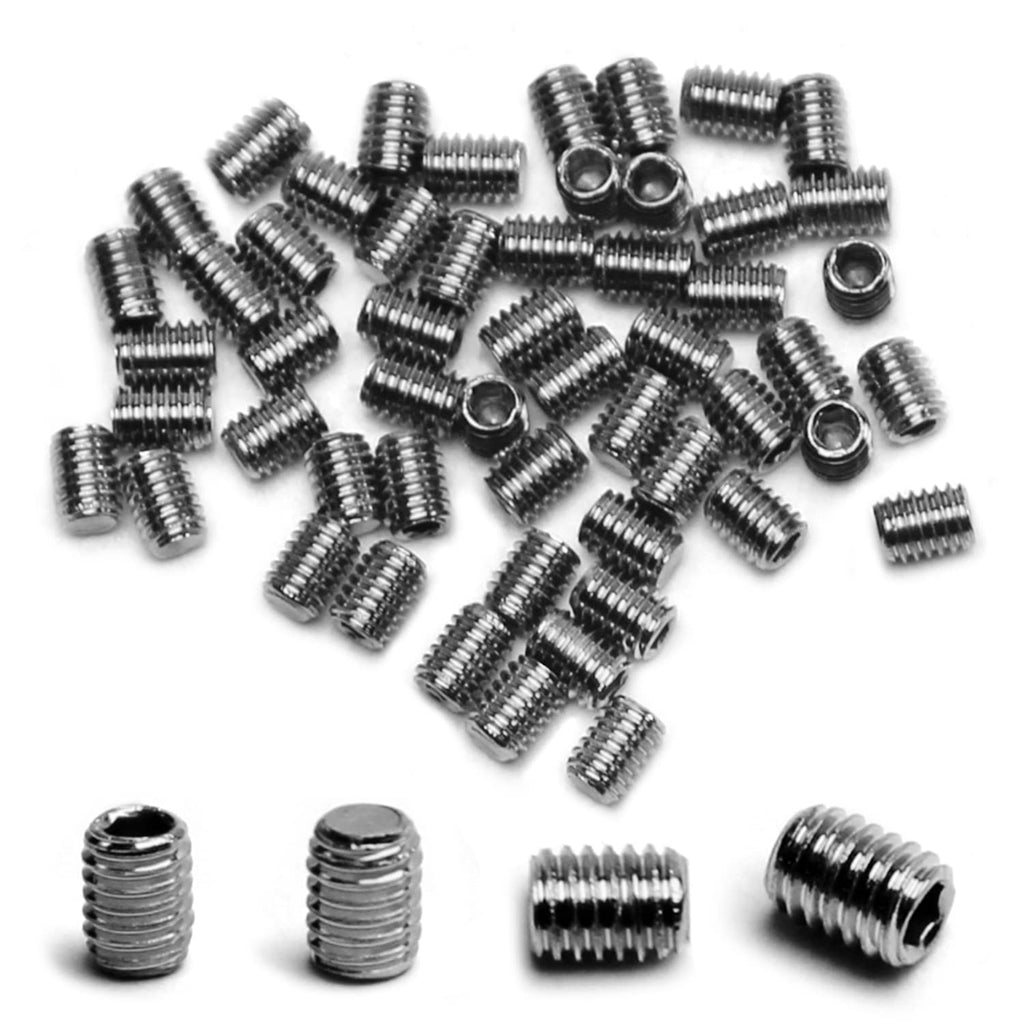MroMax 50Pcs M3 x 4mm Flat Allen Head Set Screws, 304 Stainless Steel