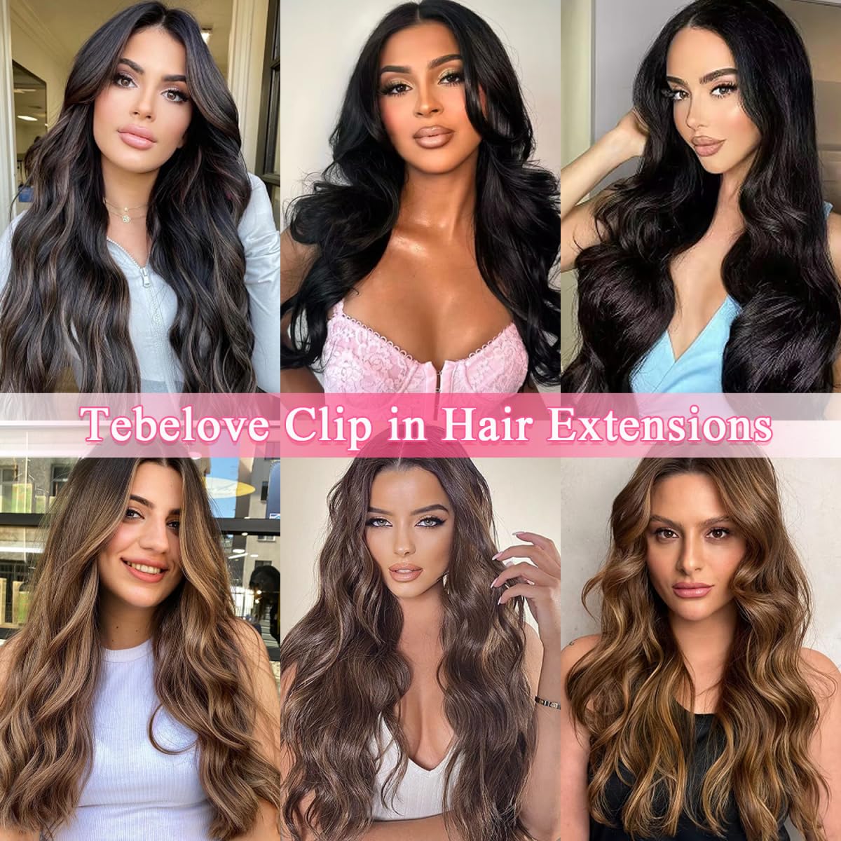 Clip in Hair Extensions Real Human Hair, 100g/3.6oz, Clip in 100% Brazilian Remy Human Hair Extension for Women
