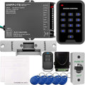 Electric Strike Door Lock Access Control System 125KHz RFID Keypad | with Fail Secure Lock, Remote Control, Exit