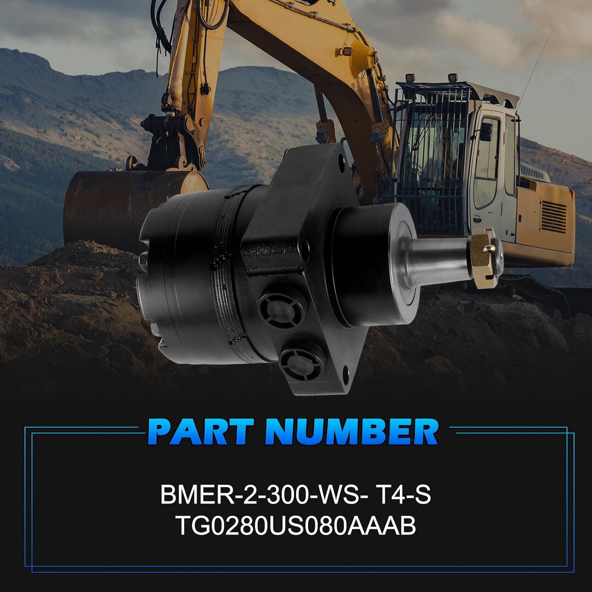 BMER-2-300-WS-T4-S Hydraulic Wheel Motor Replacement for Parker Dynamic