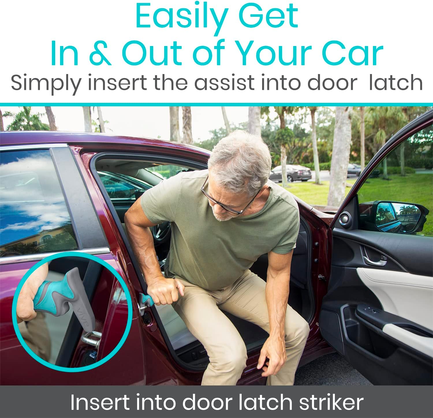 Car Handle Assist for Elderly - Vehicle Support Handle - Standing Mobility Aid Tool for Elderly - Safety Door Handle