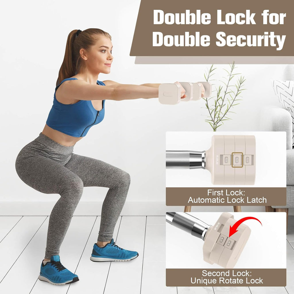 Adjustable Dumbbell Set,Adjustable Weight Dumbbells for Women/Men | 17.6LB/22LB/26.4LB/30.8LB for Choices, with