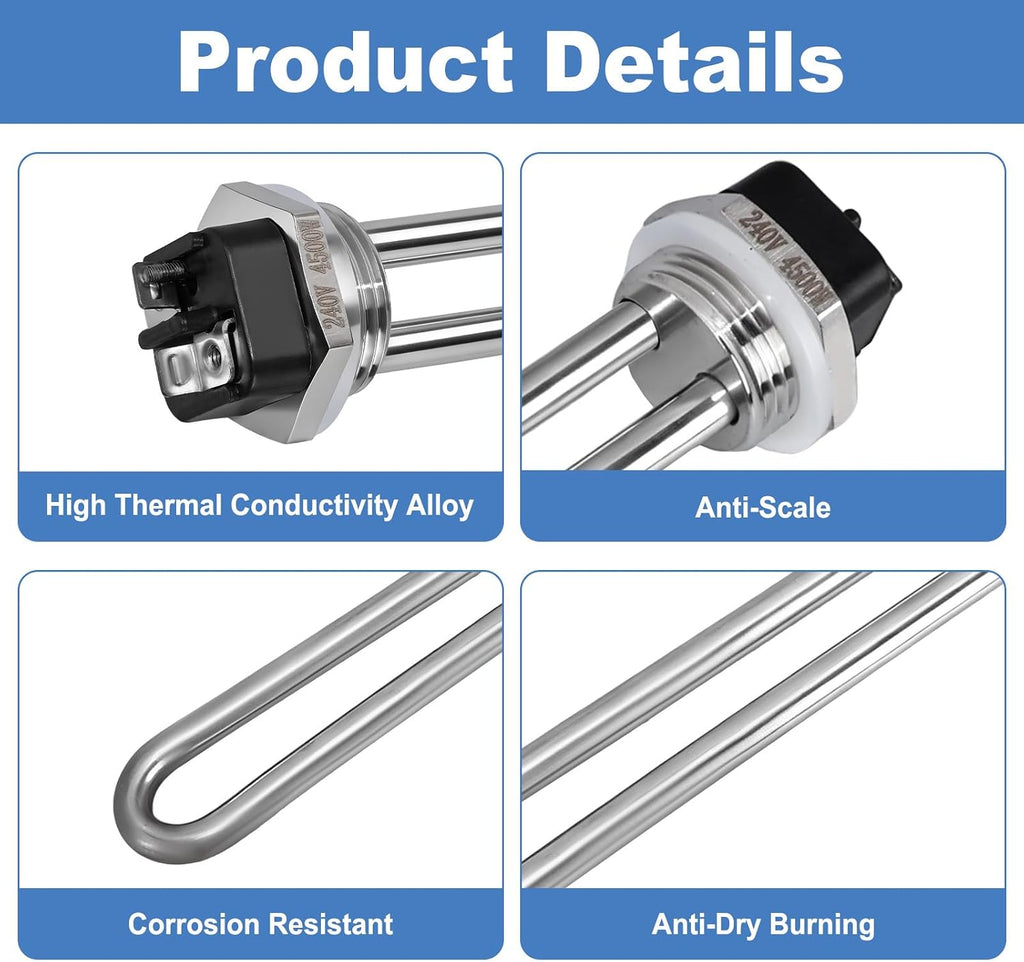 2 Pack 100108283 Water Heater Element for AO Smith Electric Water Heaters