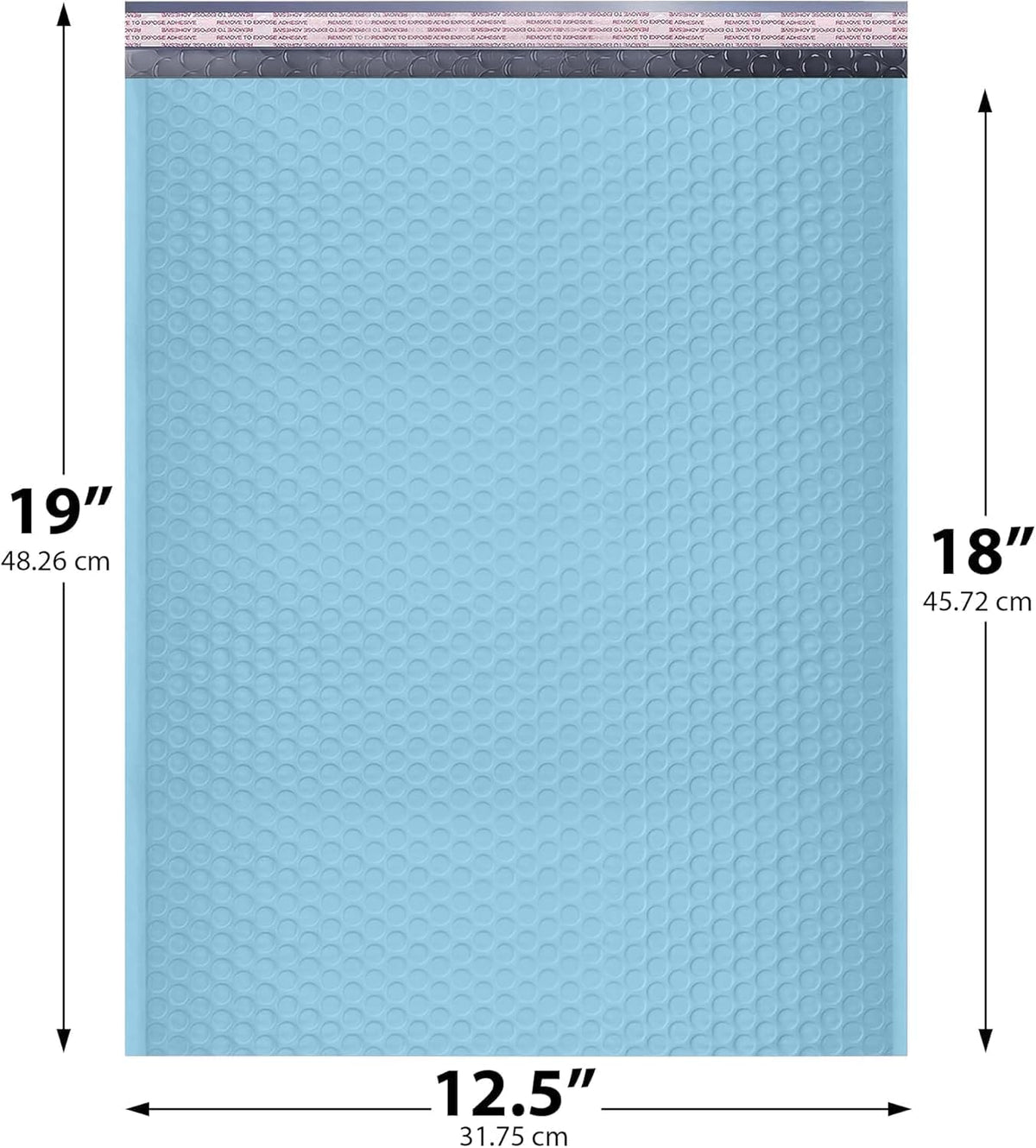 Light Blue Bubble Mailers 12.5x19 Poly Padded Envelopes #6, 20 Pack