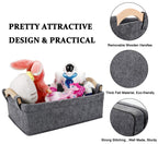 Small Storage Basket Soft Felt Collapsible Baskets Storage Bins for Cellphone Earphone Chargers Cables Make Up Shelf