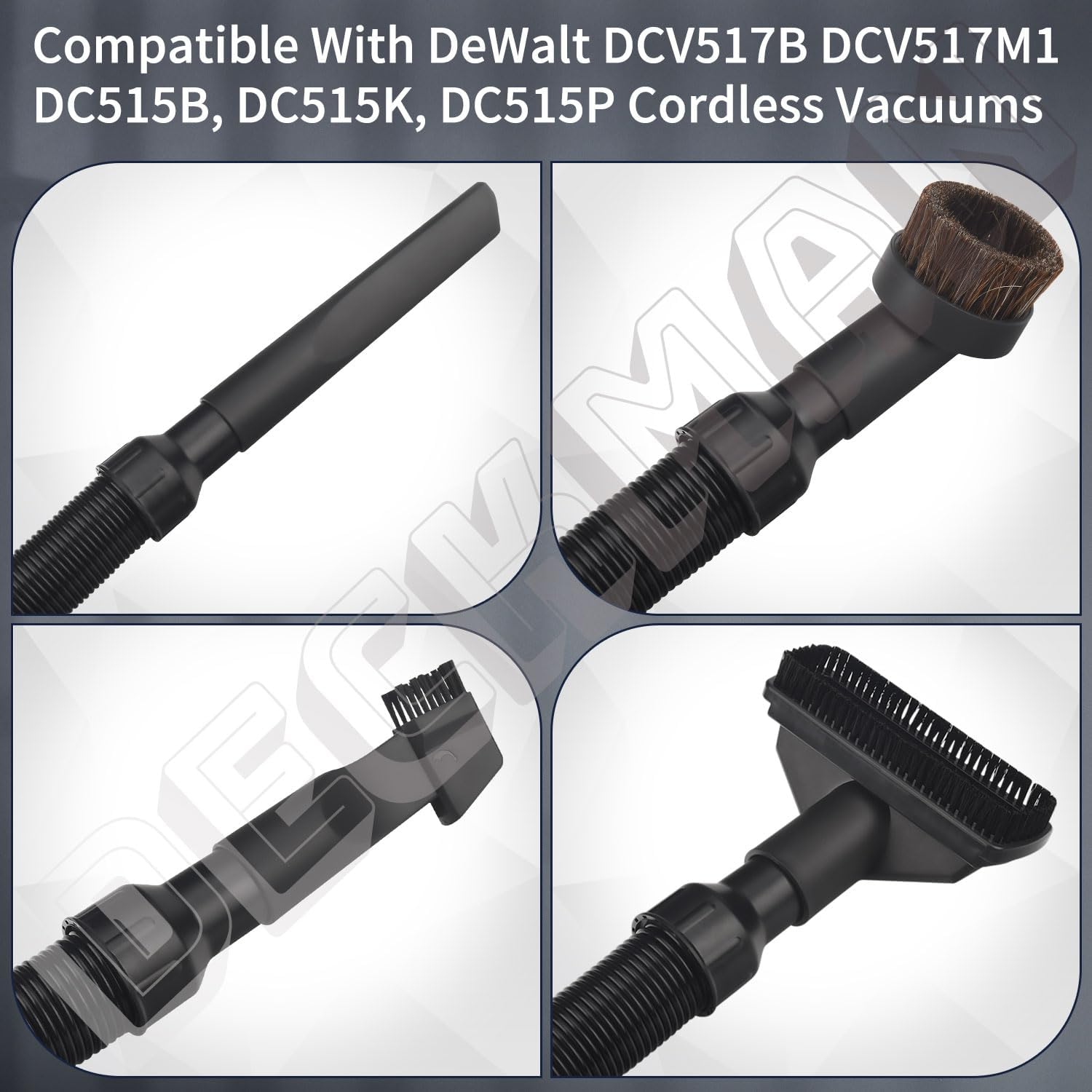 N445803 Vacuum Hose Assembly / 1 Set Universal Vacuum Attachments Compatible With DeWalt DCV517B DCV517M1 DC515B