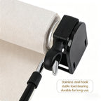 Awning Crank Handle & Wand, Metal Shade Crank Replacement for Patio（Black）