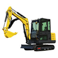 Powerful 3.5 Ton Mini Excavator Machine - Heavy-Duty with 25 HP Kubotadiesel EPA Engine, Air Conditioner & Pilot