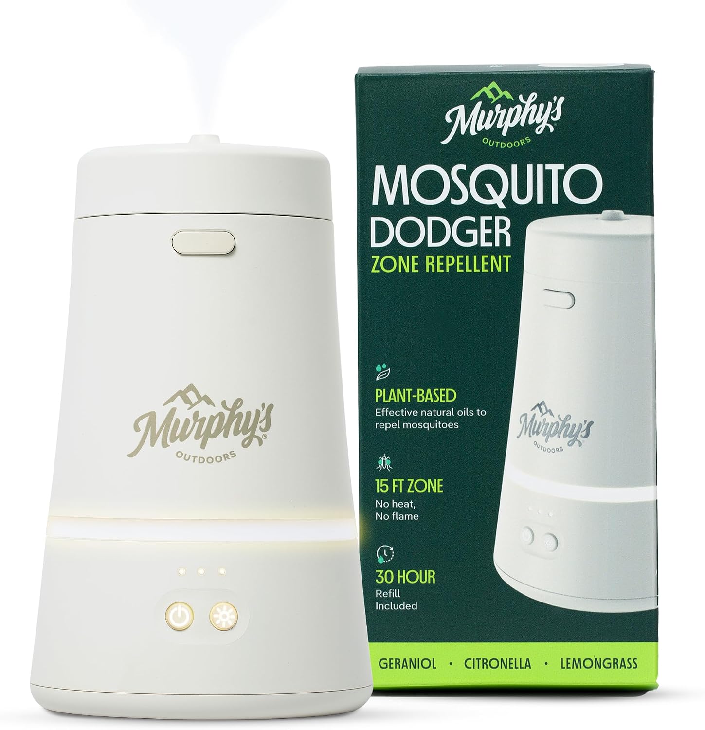 Mosquito Repellent Device, for Patio & Outdoor Use | Plant-based essential oils;flameless, USB-C rechargeable with