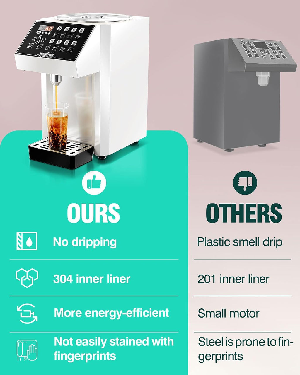 Fructose Dispenser - Automatic Fructose Machine with 16 Programmable Presets, Drip Tray, Measuring Cup & Mixing Stick