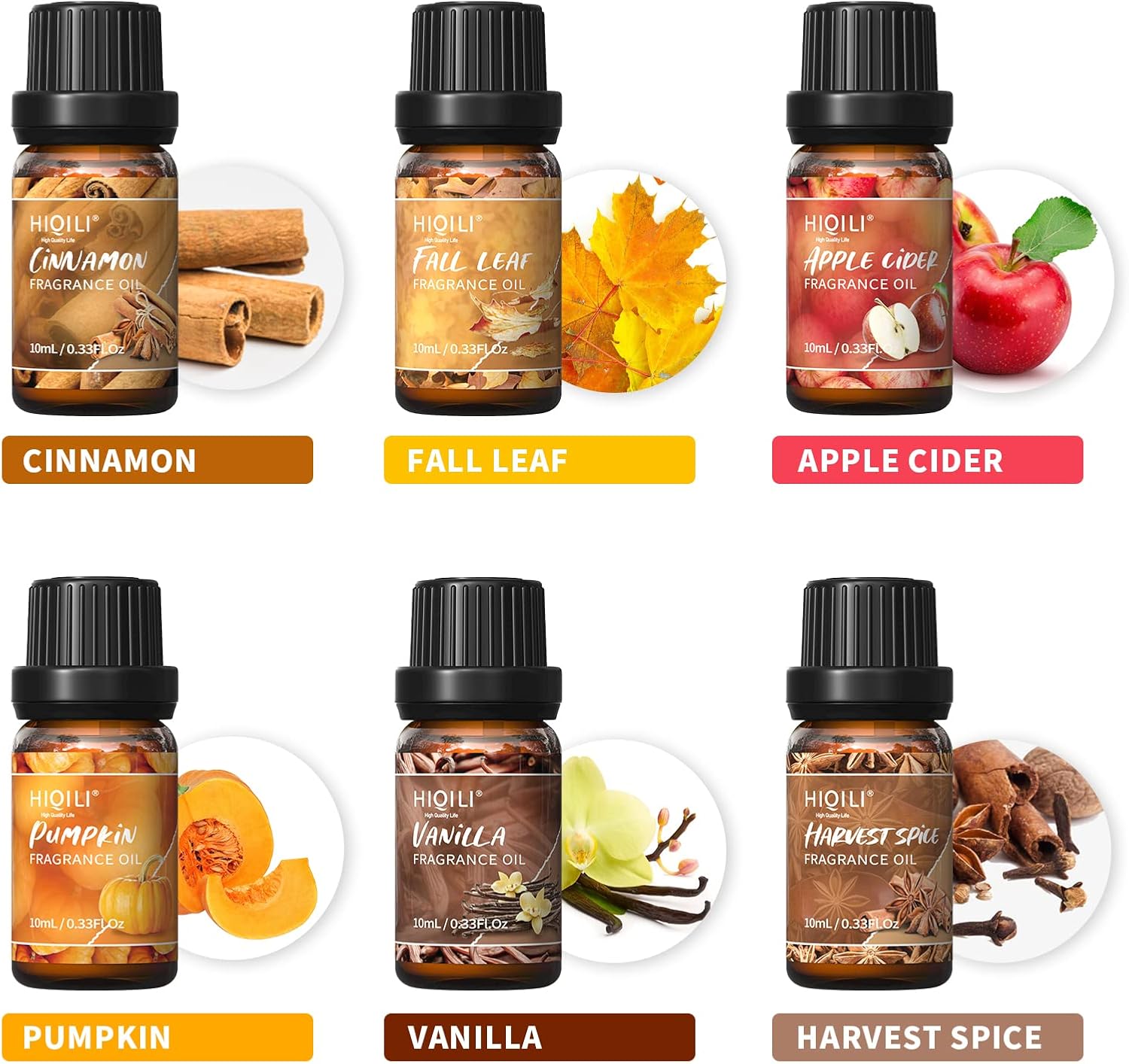 Spice Fragrance Oil Trial Set, Scented Oil for DIY Candle & Soap | Fall Essential Oils for Diffuser Home, Cinnamon