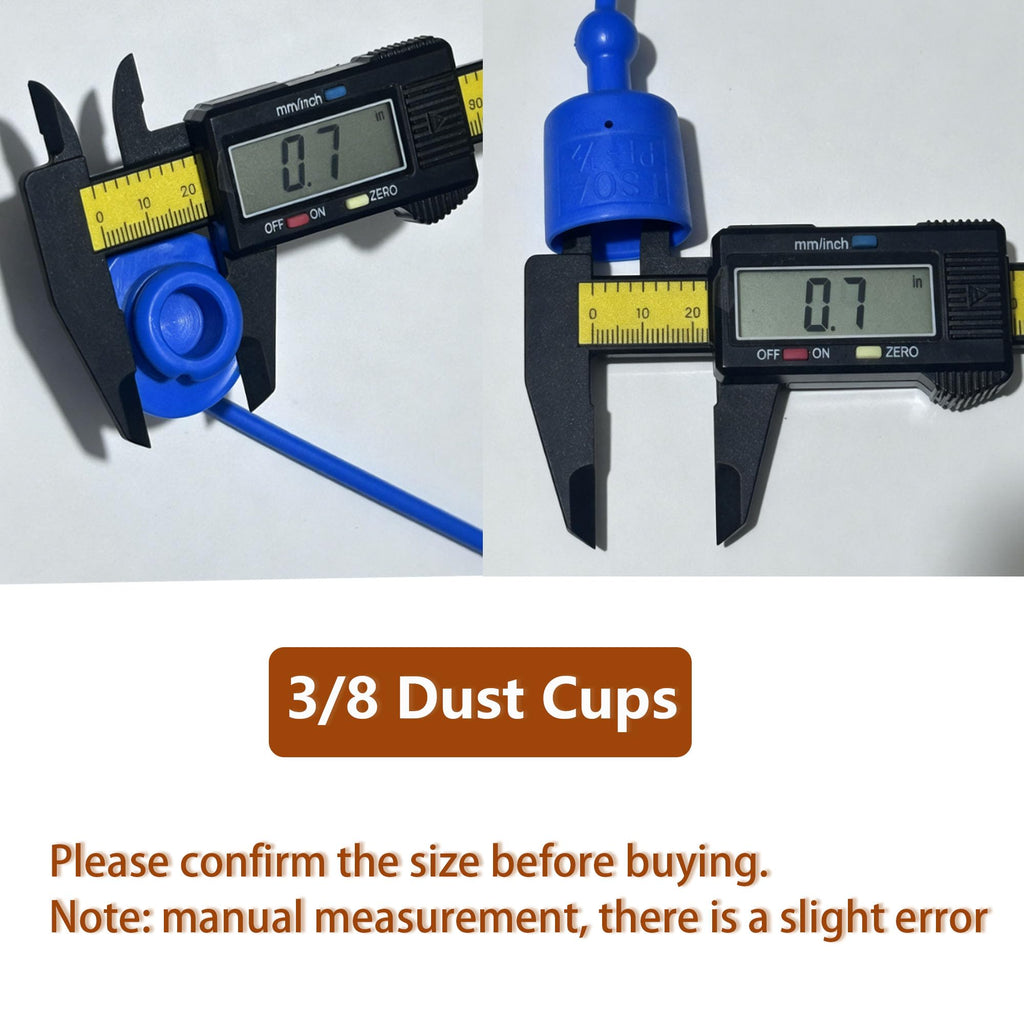 Ojeemii 3/8" Hydraulic Fitting Caps and Plugs 8PCS Hydraulic Dust Caps