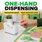 Desktop Tape Dispenser, White, 4 Pack