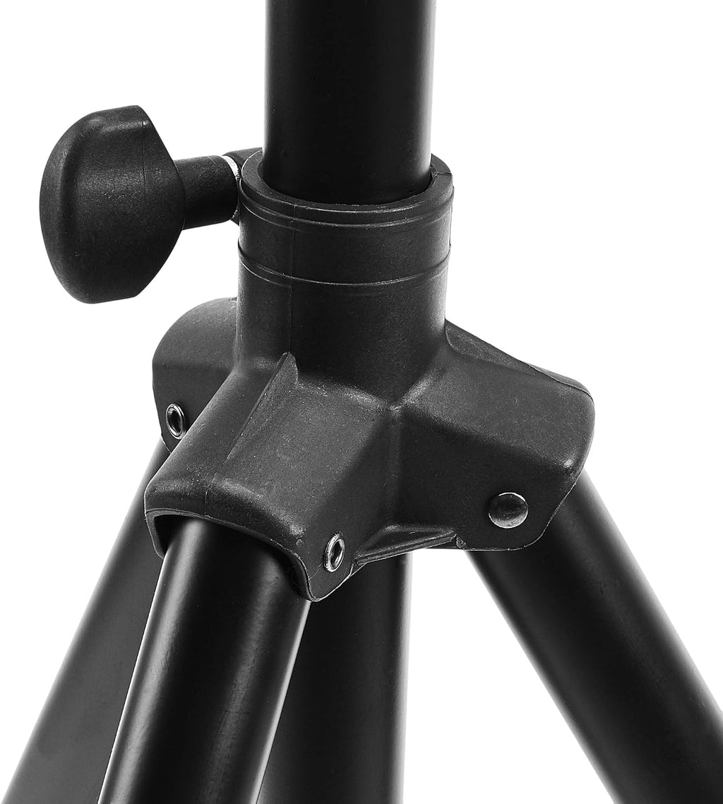 Adjustable Height Tripod Speaker Stand, Sturdy Steel, Holds up to 99.2 lbs, 52" to 73", Black