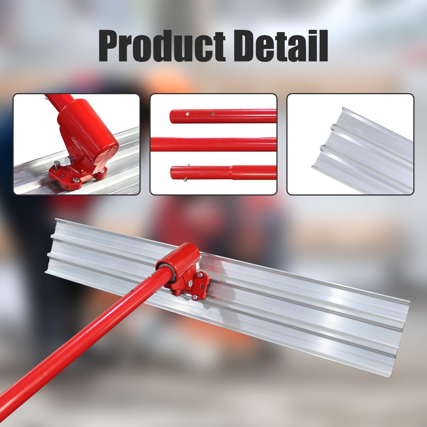 Concrete Bull Float Tools Kit 48"x8" Cement Trowel Tools, Aluminum Magnesium Alloy Concrete Screeding and Finishing