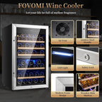 Wine Fridge 52-bottle Wine Cooler Refrigerators Dual-Zone