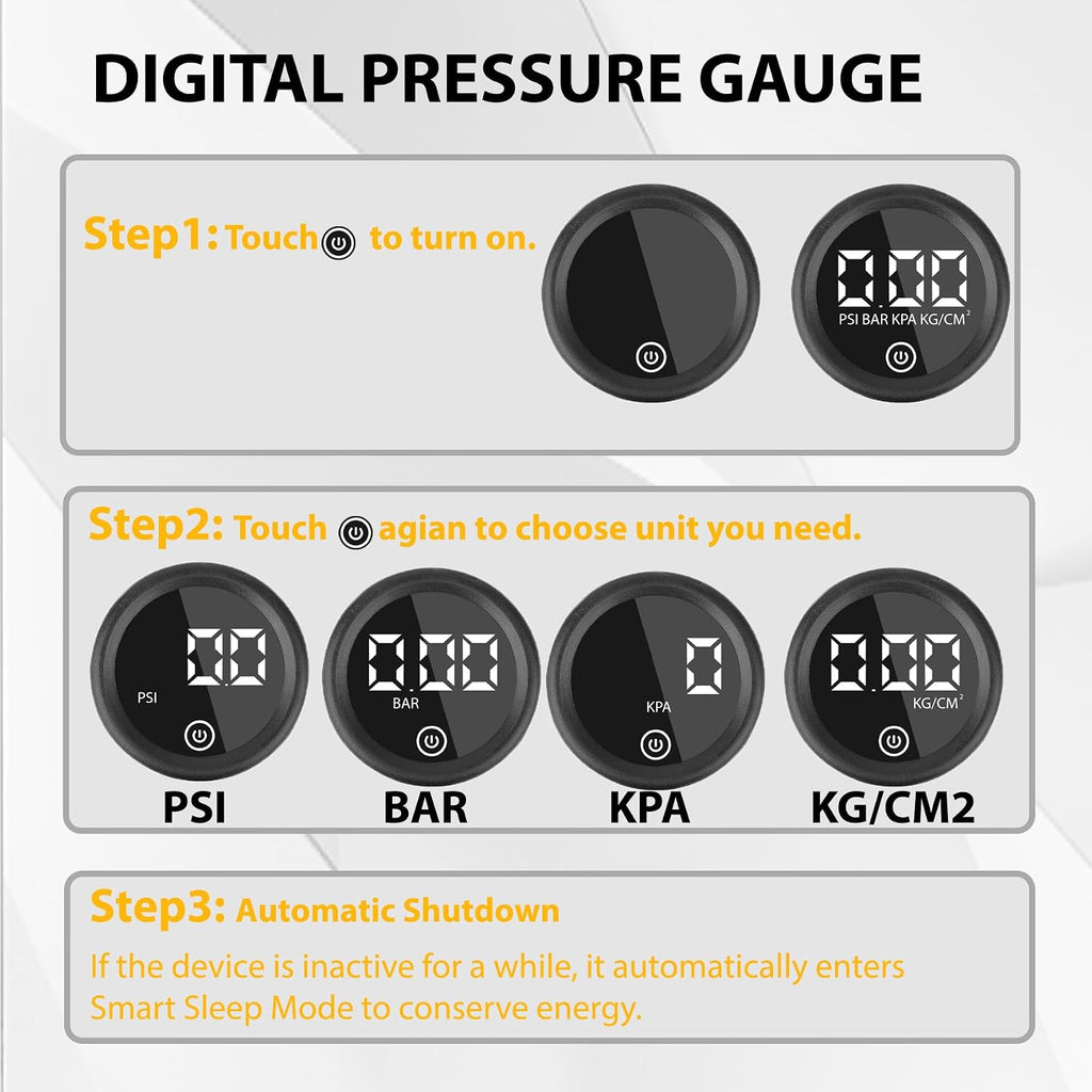 Bike Floor Pump with Gauge: Air Bicycle Pump with High Pressure 160 PSI,Fits Schrader and Presta Valve -Inflator with