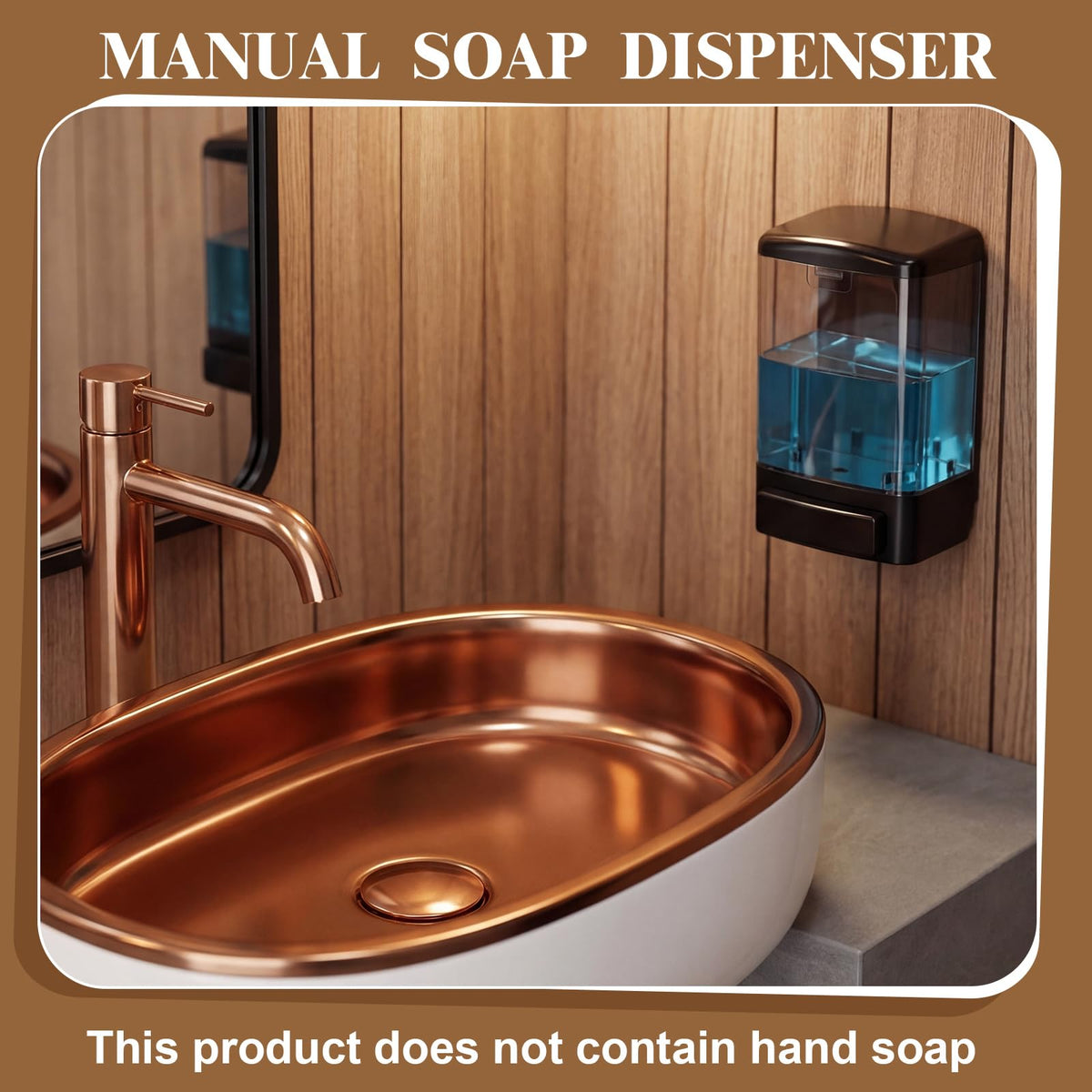 6 Pcs Wall Mounted Soap Dispenser,33.8 Oz 1000 Ml,All Black