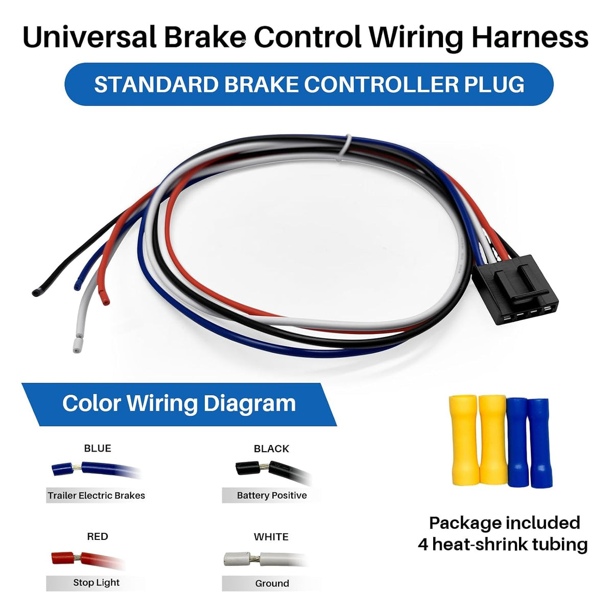 8506911 Universal Pigtail Trailer Brake Controller Wiring Harness